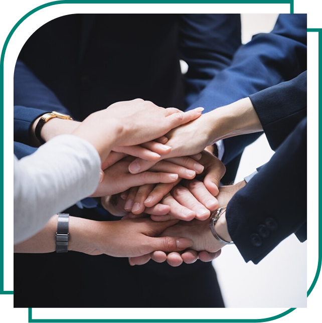 Two people building strong business relationship